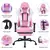 ejmerska stolica VON Racer 8280 + Gaming sto Infinity GT-22 Pink