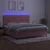 vidaXL Box spring postelja z vzmetnico LED roza 200x200 cm žamet