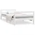 shumee vidaXL Posteljni okvir brez vzmetnice bel 75x190 cm masiven borov les