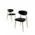 HANAH HOME Set stolica (4 komada) Vina Black Gold