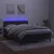 Vidaxl Box spring postelja z vzmetnico LED temno siva 140x190 cm žamet