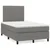 Vidaxl Box spring postelja z vzmetnico LED temno siva 120x190 cm blago