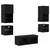 TV zidne jedinice 8 pcs Crni hrast Konstruirano drvo