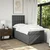 VIDAXL Box spring postelja z vzmetnico temno siva 100x200 cm blago