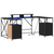 Stol s policom Crni hrast 182 x 101 x 87,5 cm Konstruirano drvo