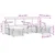 Set vanjskih sofa 5 pcs Bijela i Bež 249 x 122,5 x 73 cm