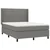 Vidaxl Box spring postelja z vzmetnico temno siva 140x200 cm blago