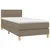 Vidaxl Box spring postelja z vzmetnico taupe 90x200 cm blago