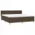 Vidaxl Box spring postelja z vzmetnico temno rjava 160x200 cm blago
