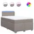Vidaxl Box spring postelja z vzmetnico taupe 120x190 cm blago