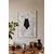 WallXpert uramljena slika 115191, crni konj među belim konjima, 50 x 70 cm, beli ram
