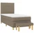 vidaXL Box spring postelja z vzmetnico taupe 90x190 cm blago