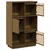 Visoka komoda boja meda 74 x 35 x 117 cm od masivne borovine