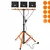 LED reflektor sa stalkom 3xLED/100W/230V 4500K IP65 crna/narandžasta