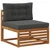 Set vanjskih sofa 5 pcs Prirodna i antracit 79 x 79 x 37 cm