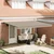 Skrovita tenda Bež 450 × 300 cm Tkanina i Aluminij