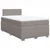 Vidaxl Box spring postelja z vzmetnico taupe 120x190 cm blago