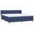 Vidaxl Box spring postelja z vzmetnico modra 160x200 cm blago