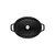Oval Cocotte cooking pot, cast iron, 15cm/0.6L, Black - Staub