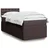 Vidaxl Box spring postelja z vzmetnico temno rjava 80x200 cm blago