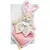 Doudou Darilni set - Igrača roza prijatelj zajček 24 cm