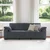 vidaXL Trosed Temno siv 220x77x82 cm Žamet