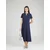 TOMMY HILFIGER Obleka Interlock Midi Fit And Flare  modra