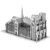 Metal Earth 3D kovinski model katedrale Notre-Dame (ICONX)