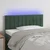 Vidaxl LED posteljno vzglavje temno zeleno 100x5x78/88 cm žamet