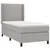 Vidaxl Box spring postelja z vzmetnico svetlo siv 100x200 cm blago