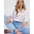 Trend Alaçati Stili Bluza  rdeča / črna / bela