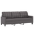 3-dijelni set sofa s jastucima sivi od umjetne kože
