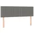 Vidaxl Box spring postelja z vzmetnico LED temno siva 140x200 cm blago