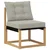 Set vanjskih sofa s jastukom 3 pcs Bijela i svjetlosiva
