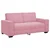 vidaXL Dvosed roza 180x78x84 cm žamet