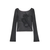Cropp - Bluza s dezenom - CRNO