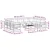 Set vanjskih sofa s jastukom 10 pcs Bijela i krem