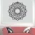 WallXpert metalni zidni ukras 5093, mandala cvet sa kružićima i laticama, 44 x 44 cm, crni