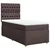 Vidaxl Box spring postelja z vzmetnico temno rjava 100x200 cm blago