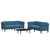 2-dijelni set sofa plavi baršunasti