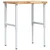 Radni stol 80x60x(73-99,5) cm masivno drvo bagrema pravokutni
