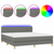 Vidaxl Box spring postelja z vzmetnico LED temno siva 180x200 cm blago