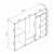 Hanah Home ormar sa ogledalom Valento 20502, 270 cm, Moonstone / travertin