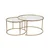 Hanah Home Klub sto-set Aurum, 80x80x43cm, 2 komada, Zlatne boje