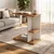 HANAH HOME Pomoćni stočić Pint 2 White Atlantic Pine