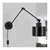 Zidna lampa 1xE27/20W/230V crna