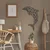 WallXpert metalni zidni ukras 5043, geometrijski delfin u skoku, 60 x 42 cm, crni