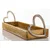 Dekorativni pladenj Wood Collection rjava, srebrna 12x41,5x12