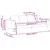 Sofa Tamno siva 250 x 77 x 76 cm Kordura tekstil