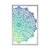 Plakat modro zelena Mandala - 20x30 black
